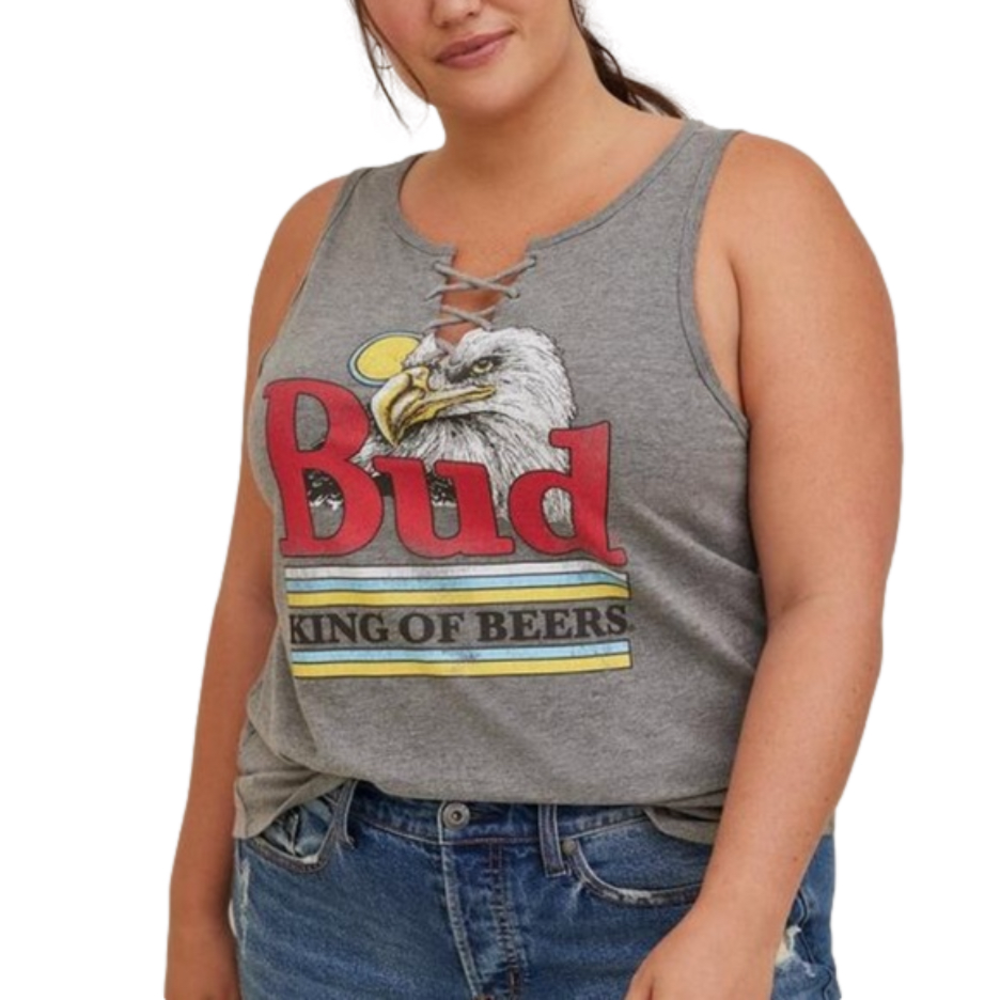 Torrid Lace Up Eagles Bud Beer Tank 3X